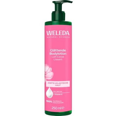 WELEDA Bio Glättende Bodylotion Naturkosmetik Wildrose Körperpflege Lotion mit Jojobaöl & Aprikosenkernöl glättet die Haut. Natürliche Körperlotion zur Pflege für samtig glatte Haut (vegan, 250ml) WELEDA Bio Glättende Bodylotion Naturkosmetik Wildrose Körperpflege Lotion mit Jojobaöl & Aprikosenkernöl glättet die Haut. Natürliche Körperlotion zur Pflege für samtig glatte Haut (vegan, 250ml)