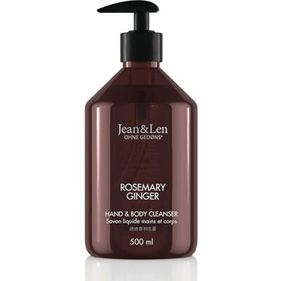 Jean & Len Hand & Body Cleanser Rosemary & Ginger, 500 ml Jean & Len Hand & Body Cleanser Rosemary & Ginger, 500 ml