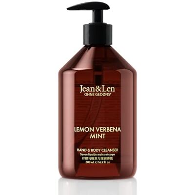 Jean & Len Hand & Body Cleanser Lemonverbena & Mint, vegan, 500 ml Jean & Len Hand & Body Cleanser Lemonverbena & Mint, vegan, 500 ml