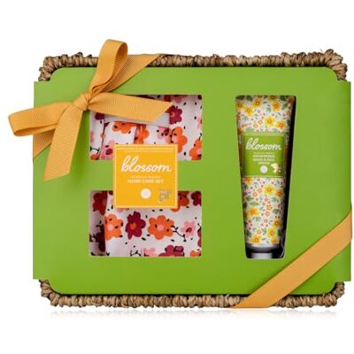 accentra Badeset BLOSSOM im Seegraskörbchen für Frauen, 2-teiliges Pflegeset mit Hand- & Nagelcreme (30ml) & Gartenhandschuhen, Duft Wildflower Meadow, Wellness Geschenkset zum Muttertag, Geburtstag accentra Badeset BLOSSOM im Seegraskörbchen für Frauen, 2-teiliges Pflegeset mit Hand- & Nagelcreme (30ml) & Gartenhandschuhen, Duft Wildflower Meadow, Wellness Geschenkset zum Muttertag, Geburtstag