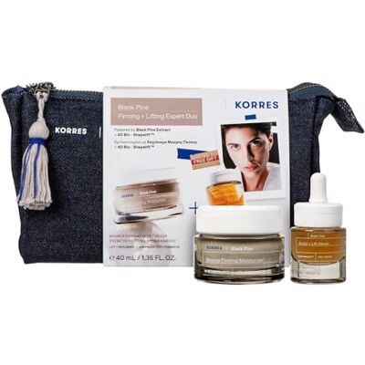 KORRES Black Pine Straffungs- und Lifting Expert Duo, Vorteilsset aus straffender Tagescreme 40ml und Serum 15ml für gefestigte und straffere Haut, sorgt für intensive Feuchtigkeit, vegan KORRES Black Pine Straffungs- und Lifting Expert Duo, Vorteilsset aus straffender Tagescreme 40ml und Serum 15ml für gefestigte und straffere Haut, sorgt für intensive Feuchtigkeit, vegan