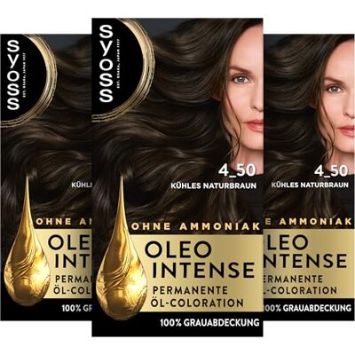 Syoss Oleo Intense Öl-Coloration 4-50 Kühles Naturbraun (130 ml), Haarfarbe Syoss Oleo Intense Öl-Coloration 4-50 Kühles Naturbraun (130 ml), Haarfarbe