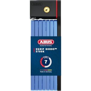 ABUS Faltschloss Bordo uGrip 5700K SH mit Halterung Fahrradschloss mit 5 mm starken Stäben -Sicherheitslevel 7-100 cm Blau ABUS Faltschloss Bordo uGrip 5700K SH mit Halterung Fahrradschloss mit 5 mm starken Stäben -Sicherheitslevel 7-100 cm Blau