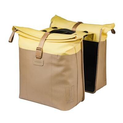 Basil Vive Doppeltasche MIK inkl. 28-35L Robust Bag Gelb Schwarz Basil Vive Doppeltasche MIK inkl. 28-35L Robust Bag Gelb Schwarz