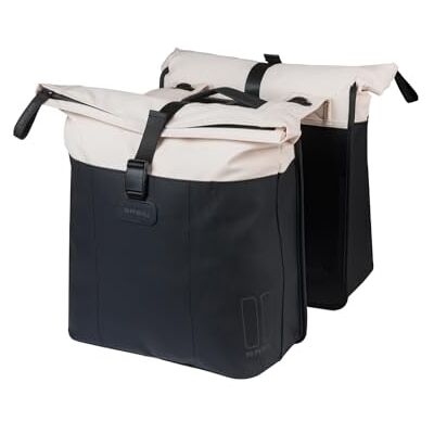 Basil Vive Doppeltasche MIK inkl. 28-35L Robust Bag Weiß Schwarz Basil Vive Doppeltasche MIK inkl. 28-35L Robust Bag Weiß Schwarz