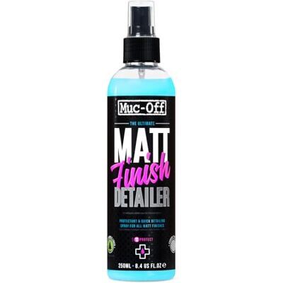Muc-Off Muc Off Matt Finish Detailer 250 ml Fahrradreiniger Premium Schutz- und Pflegespray für matte und seidenmatte Lacke Zur Verwendung an Fahrrädern und Motorrädern, Black Muc-Off Muc Off Matt Finish Detailer 250 ml Fahrradreiniger Premium Schutz- und Pflegespray für matte und seidenmatte Lacke Zur Verwendung an Fahrrädern und Motorrädern, Black