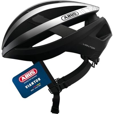 ABUS Unisex Fahrradhelm, Silber (Gleam Silver), L (58-62 cm) ABUS Unisex Fahrradhelm, Silber (Gleam Silver), L (58-62 cm)