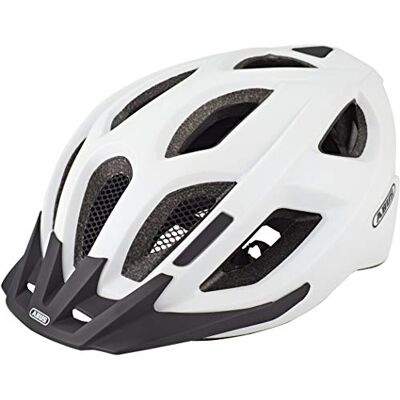 ABUS Allround-Fahrradhelm Aduro 2.1 in sportivem Design für den Stadtverkehr, Landstraßen und Trails für Damen und Herren Weiß, Größe S ABUS Allround-Fahrradhelm Aduro 2.1 in sportivem Design für den Stadtverkehr, Landstraßen und Trails für Damen und Herren Weiß, Größe S