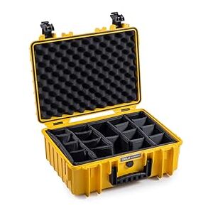 B&W Mehrzweckkoffer Outdoor Typ 5000 (PP.221) Gelb mit variabler Facheinteilung wasserdicht (IP67), staubdicht, schlagfest, extrem robust B&W Mehrzweckkoffer Outdoor Typ 5000 (PP.221) Gelb mit variabler Facheinteilung wasserdicht (IP67), staubdicht, schlagfest, extrem robust