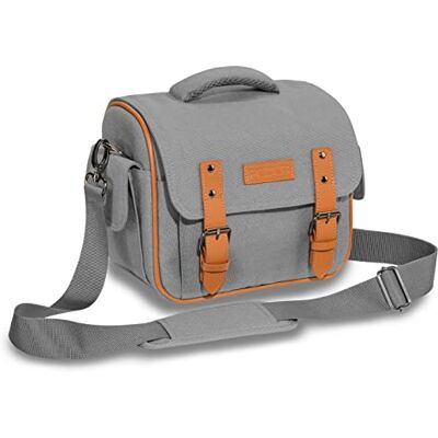 Pedea Kameratasche Vintage für Spiegelreflexkamera DSLR SLR Fototasche für DLSM Systemkamera mit Zubehör und Objektiven inkl. Regenschutzhülle, Gr. XL grau Pedea Kameratasche Vintage für Spiegelreflexkamera DSLR SLR Fototasche für DLSM Systemkamera mit Zubehör und Objektiven inkl. Regenschutzhülle, Gr. XL grau
