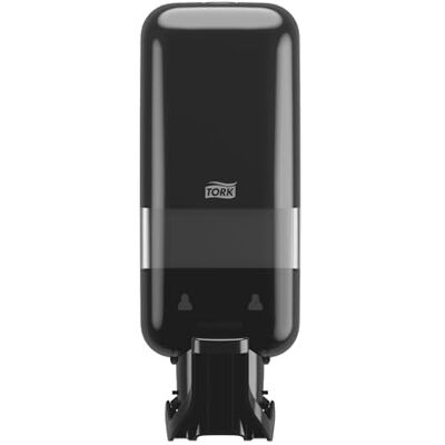 Tork Spender für Seifen und Händedesinfektionsmittel mit Armhebel Schwarz S4, geeignet für Flüssigseife, Schaum und Gel, Elevation Design, 564108 Tork Spender für Seifen und Händedesinfektionsmittel mit Armhebel Schwarz S4, geeignet für Flüssigseife, Schaum und Gel, Elevation Design, 564108