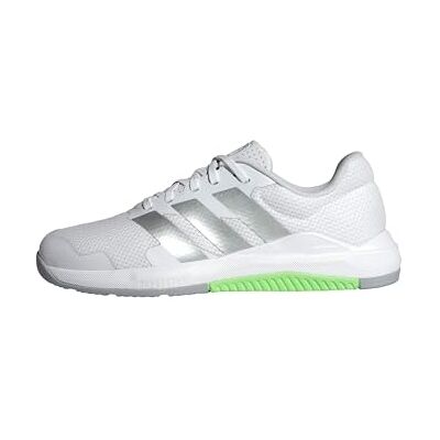 adidas Damen Dropset Base Training Shoes, Cloud White/Matte Silver/Lime Burst, 44 EU adidas Damen Dropset Base Training Shoes, Cloud White/Matte Silver/Lime Burst, 44 EU