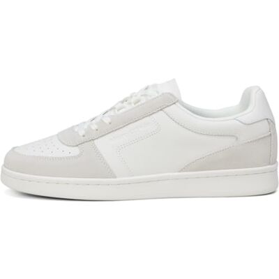 Marc O'Polo Marc OߴPolo Herren Sneaker flach aus Leder mit Gummilaufsohle, Weiß (White), 41 Marc O'Polo Marc OߴPolo Herren Sneaker flach aus Leder mit Gummilaufsohle, Weiß (White), 41