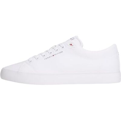Tommy Hilfiger Herren Low Top Sneaker Harlem Core zum Schnüren, Weiß (White), 40 Tommy Hilfiger Herren Low Top Sneaker Harlem Core zum Schnüren, Weiß (White), 40