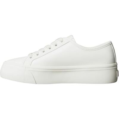 Calvin Damen Vulcanized Sneaker Lace Up Low Top, Weiß (Lily White), 41 Calvin Damen Vulcanized Sneaker Lace Up Low Top, Weiß (Lily White), 41