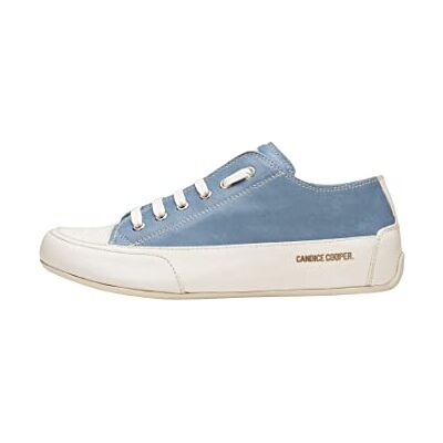 Candice Cooper Rock S-Sneakers aus Leder in Vintage-Optik-Weiß, Weiß-Hellblau 34 Candice Cooper Rock S-Sneakers aus Leder in Vintage-Optik-Weiß, Weiß-Hellblau 34