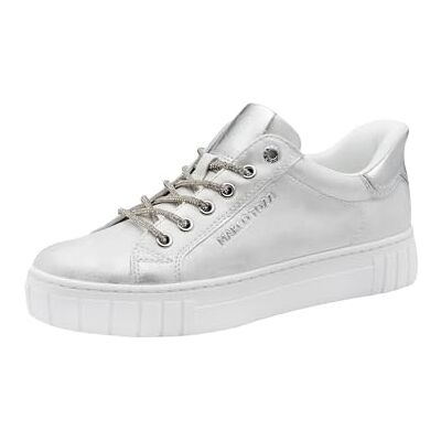 MARCO TOZZI Damen Sneaker weiches Feel Me Wechselfußbett weiches Innenfutter Modern, metallic (Silver Comb), 38 EU MARCO TOZZI Damen Sneaker weiches Feel Me Wechselfußbett weiches Innenfutter Modern, metallic (Silver Comb), 38 EU