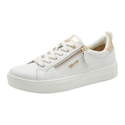 Tamaris Damen Wide Fit Damen Sneaker flach mit Reißverschluss Freizeit, weiß (White), 36 EU Tamaris Damen Wide Fit Damen Sneaker flach mit Reißverschluss Freizeit, weiß (White), 36 EU