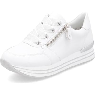 Remonte Damen Low-Top Sneaker D1302, Frauen Halbschuhe,lose Einlage,Turnschuhe,Laufschuhe,schnürschuhe,schnürer,Plateausohle,Weiss (82),41 EU Remonte Damen Low-Top Sneaker D1302, Frauen Halbschuhe,lose Einlage,Turnschuhe,Laufschuhe,schnürschuhe,schnürer,Plateausohle,Weiss (82),41 EU