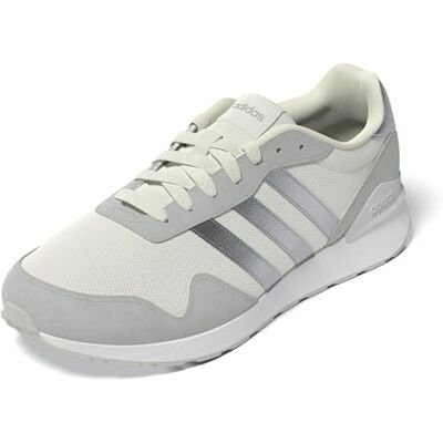 adidas Damen Run 60s 4.0 Shoes, Chalk White/Silver met./Grey Two, 36 EU adidas Damen Run 60s 4.0 Shoes, Chalk White/Silver met./Grey Two, 36 EU