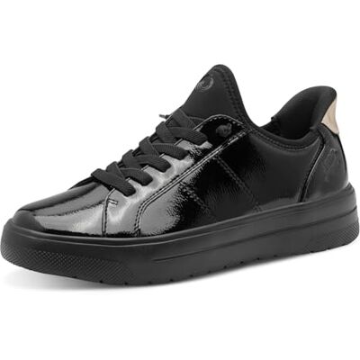 Jana Damen Step IN Sneaker leicht und flexibel zum Hineinschlüpfen Vegan, Schwarz (Black Patent), 37 EU Jana Damen Step IN Sneaker leicht und flexibel zum Hineinschlüpfen Vegan, Schwarz (Black Patent), 37 EU
