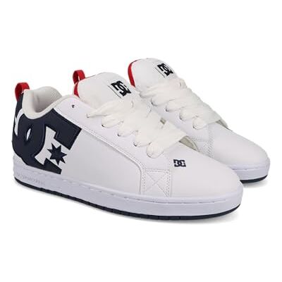 DC Shoes Herren Court Graffik Sneaker, White Navy Red, 38.5 EU DC Shoes Herren Court Graffik Sneaker, White Navy Red, 38.5 EU