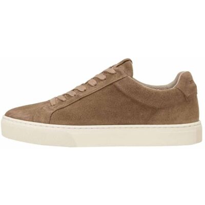 Marc O'Polo Marc OߴPolo Herren Sneaker flach aus Leder Low Top, Braun (Dark Taupe), 43 Marc O'Polo Marc OߴPolo Herren Sneaker flach aus Leder Low Top, Braun (Dark Taupe), 43