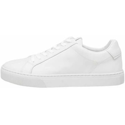Marc O'Polo Marc OߴPolo Herren Sneaker flach aus Leder mit Wechselfußbett, Weiß (White), 43 Marc O'Polo Marc OߴPolo Herren Sneaker flach aus Leder mit Wechselfußbett, Weiß (White), 43