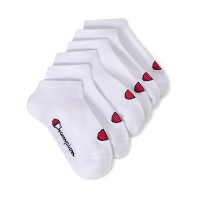 Champion Unisex Basics 6pk Sneaker Socken, Weiß, 39-42 EU Champion Unisex Basics 6pk Sneaker Socken, Weiß, 39-42 EU