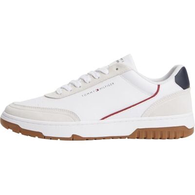 Tommy Hilfiger Men Th Basket Core Leather Suede Mix FM0FM05881 Low-Top, Blau, Größe 39,5 Tommy Hilfiger Men Th Basket Core Leather Suede Mix FM0FM05881 Low-Top, Blau, Größe 39,5