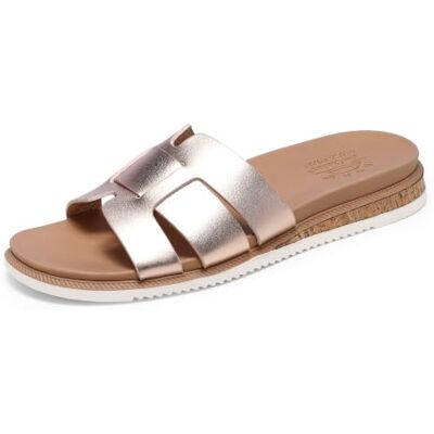 Skechers Damen Desert Kiss Low Peak Look Schiebe-Sandalen, Rosegold Duraleather, 37 EU Skechers Damen Desert Kiss Low Peak Look Schiebe-Sandalen, Rosegold Duraleather, 37 EU