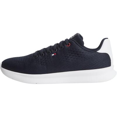 Tommy Hilfiger Herren Lightweight Runner Knit Fm0fm05909 Low Top, Blue Desert Sky, 43 EU Tommy Hilfiger Herren Lightweight Runner Knit Fm0fm05909 Low Top, Blue Desert Sky, 43 EU