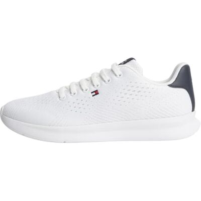Tommy Hilfiger Herren Lightweight Runner Knit Fm0fm05909 Low Top, White, 42 EU Tommy Hilfiger Herren Lightweight Runner Knit Fm0fm05909 Low Top, White, 42 EU