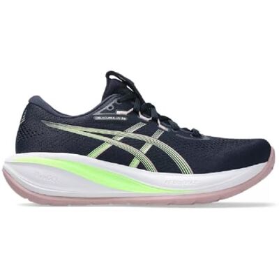 ASICS Damen Gel-Cumulus 28 Sneaker, Midnight Illuminate Green, 39.5 EU ASICS Damen Gel-Cumulus 28 Sneaker, Midnight Illuminate Green, 39.5 EU