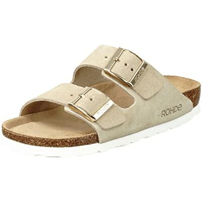Rohde Damen, Frauen, Klassische Sandalen, Sandalen,Pantoletten,Sommerschuhe,Hausschuhe,Kork-fußbett,Elfenbein,37 EU / 4 UK Rohde Damen, Frauen, Klassische Sandalen, Sandalen,Pantoletten,Sommerschuhe,Hausschuhe,Kork-fußbett,Elfenbein,37 EU / 4 UK