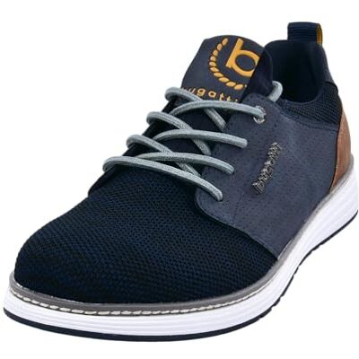 bugatti man Herren sportliche Schnürer, Männer Schnürhalbschuhe, Wechselfußbett,Low-tie,Schnuerschuhe,Schnuerer,Dark Blue (4100),43 EU/EU UK bugatti man Herren sportliche Schnürer, Männer Schnürhalbschuhe, Wechselfußbett,Low-tie,Schnuerschuhe,Schnuerer,Dark Blue (4100),43 EU/EU UK