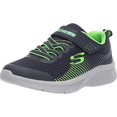 Skechers Jungen Microspec Gorza Sportschuhe, Navy Textile Lime Blue Trim, 27.5 EU Skechers Jungen Microspec Gorza Sportschuhe, Navy Textile Lime Blue Trim, 27.5 EU