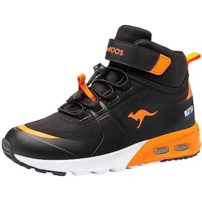 KangaROOS Jungen Kx-hydro Sneaker, Jet Black Neon Orange, 30 EU KangaROOS Jungen Kx-hydro Sneaker, Jet Black Neon Orange, 30 EU