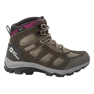 Jack Wolfskin Vojo 3 Texapore Mid Damen wasserdichte Wanderschuhe, Khaki Burgundy, 35.5 EU Jack Wolfskin Vojo 3 Texapore Mid Damen wasserdichte Wanderschuhe, Khaki Burgundy, 35.5 EU