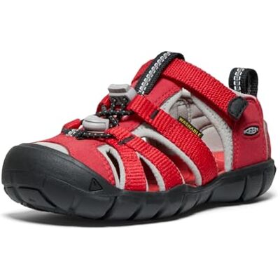 KEEN Unisex Kids Seacamp II CNX Ribbon Red/Alloy 6.0 39 KEEN Unisex Kids Seacamp II CNX Ribbon Red/Alloy 6.0 39