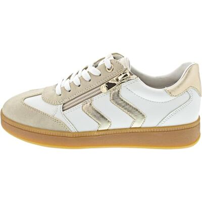 MARCO TOZZI Damen Sneaker weiches Feel Me Wechselfußbett weiches Innenfutter Vegan Modern, weiß (White/Gold), 39 EU MARCO TOZZI Damen Sneaker weiches Feel Me Wechselfußbett weiches Innenfutter Vegan Modern, weiß (White/Gold), 39 EU