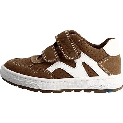 Lurchi Unisex Kinder Dominik Sneaker, Tan White, 27 EU Weit Lurchi Unisex Kinder Dominik Sneaker, Tan White, 27 EU Weit