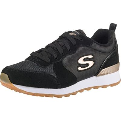 Skechers Damen Og 85 Goldn Gurl Trainers, Black Suede/ Nylon/ Mesh/ Rose Gold Trim, 35 EU Skechers Damen Og 85 Goldn Gurl Trainers, Black Suede/ Nylon/ Mesh/ Rose Gold Trim, 35 EU