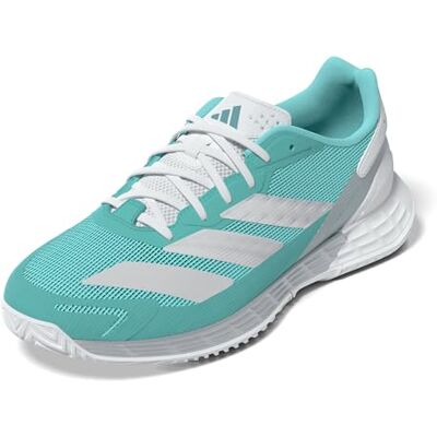 adidas Damen Defiant Speed 2 Tennis Shoes, Flash Aqua/Silver met./Mint ton, 42 2/3 EU adidas Damen Defiant Speed 2 Tennis Shoes, Flash Aqua/Silver met./Mint ton, 42 2/3 EU