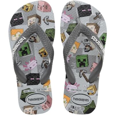 Havaianas Kids Minecraft Jungen FlipFlop Steel Gray 25 EU Havaianas Kids Minecraft Jungen FlipFlop Steel Gray 25 EU
