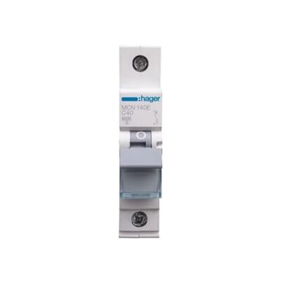 Hager Leitungsschutzschalter 1P C 40A 6kA AC MCN140E Polo 3250614313707 Hager Leitungsschutzschalter 1P C 40A 6kA AC MCN140E Polo 3250614313707