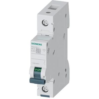 Siemens 5SL6140–7 Miniatur Leitungsschutzschalter 6 KA 1 Pole c-40 a Siemens 5SL6140–7 Miniatur Leitungsschutzschalter 6 KA 1 Pole c-40 a