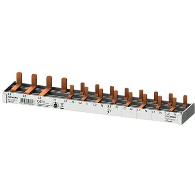 Siemens 5ST37830 Stiftsammelschiene kompakt 10mm2 3P+N 400V, schneidbar 12TE, geeignet für die Kompaktgeräte 5SV1, 5SV6 und 5SL60, inkl. Endkappen Siemens 5ST37830 Stiftsammelschiene kompakt 10mm2 3P+N 400V, schneidbar 12TE, geeignet für die Kompaktgeräte 5SV1, 5SV6 und 5SL60, inkl. Endkappen