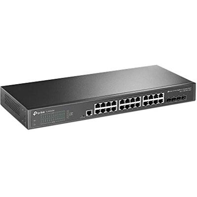 TP-Link TL-SG3428X 24-Port Gigabit L2+ Managed Switch (4 10GE SFP+ Slots, kompatibel mit Omada SDN, zentrales Management, IPv6-Unterstützung) TP-Link TL-SG3428X 24-Port Gigabit L2+ Managed Switch (4 10GE SFP+ Slots, kompatibel mit Omada SDN, zentrales Management, IPv6-Unterstützung)