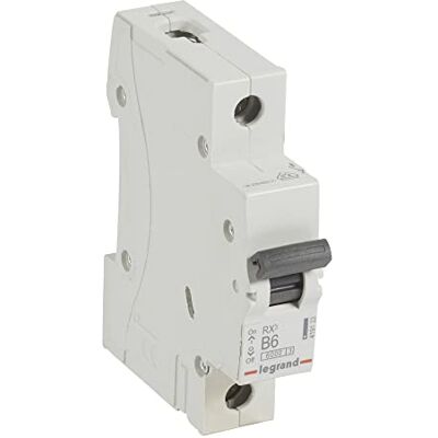 Legrand , RX3 Leitungsschutzschalter, thermisch-magnetischer Schutzschalter, B-Charakteristik, 6A, 1-polig, 6000A Ausschaltvermögen, 230/400VAC, 1TE, 419133 Legrand , RX3 Leitungsschutzschalter, thermisch-magnetischer Schutzschalter, B-Charakteristik, 6A, 1-polig, 6000A Ausschaltvermögen, 230/400VAC, 1TE, 419133